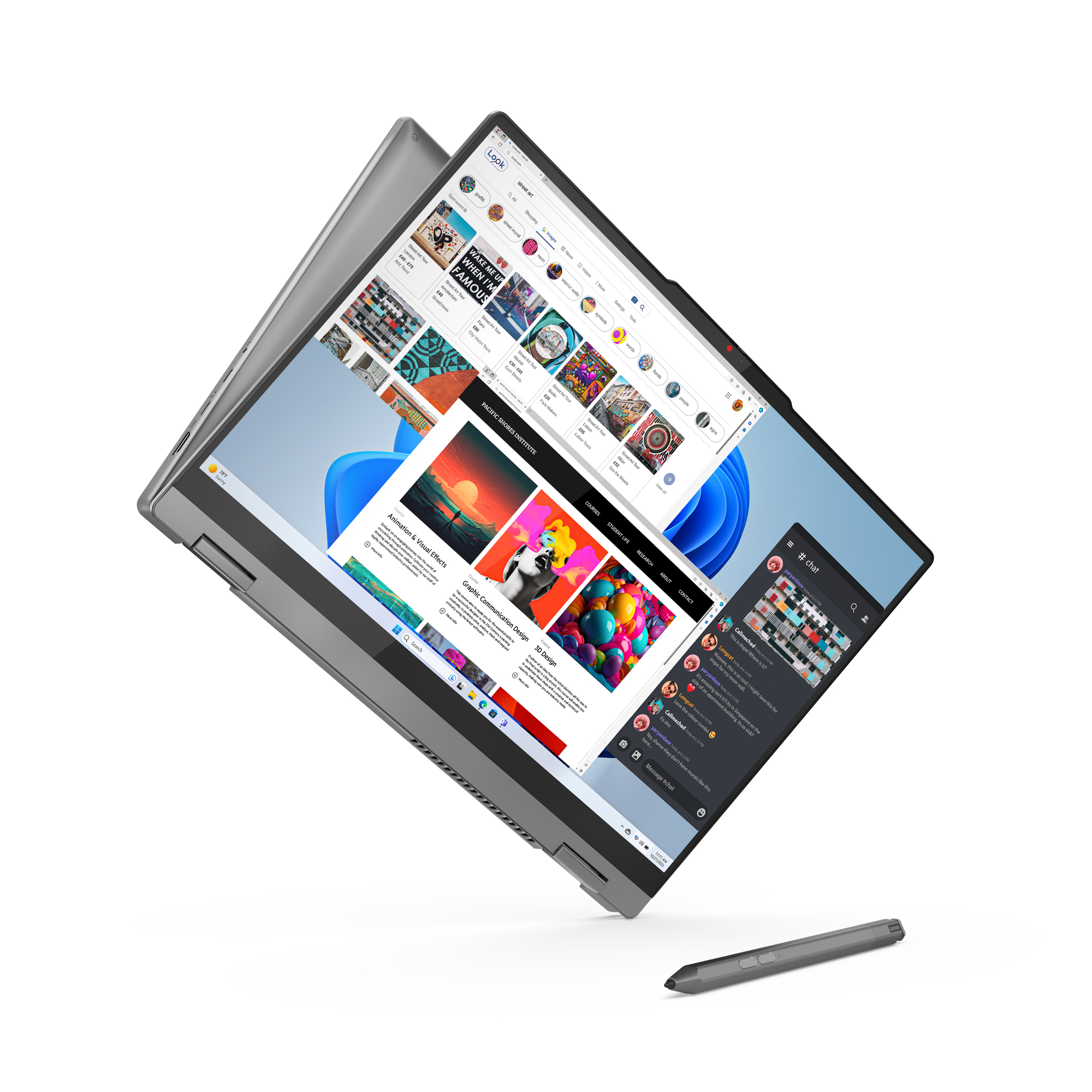 Lenovo IdeaPad 5 2-in-1 16AHP9 AMD Ryzen™ 5 8645HS Hybride (2-en-1) 40,6 cm (16") Écran tactile 16 Go LPDDR5x-SDRAM 512 Go SSD Wi-Fi 6 (802.11ax) Windows 11 Home Gris