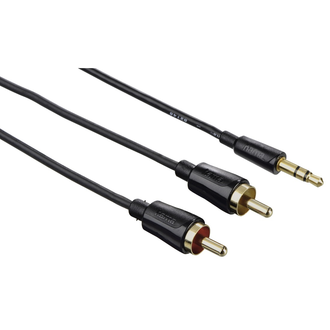 Hama 1.5m, 3.5mm/2xRCA audio kabel 1,5 m Zwart