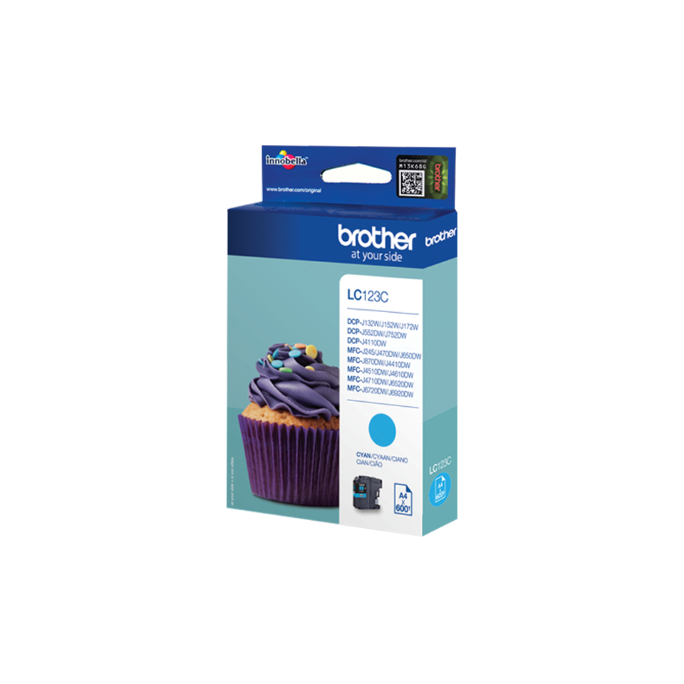 Inktcartridge BROTHER LC123C 600 pagina's Blauw