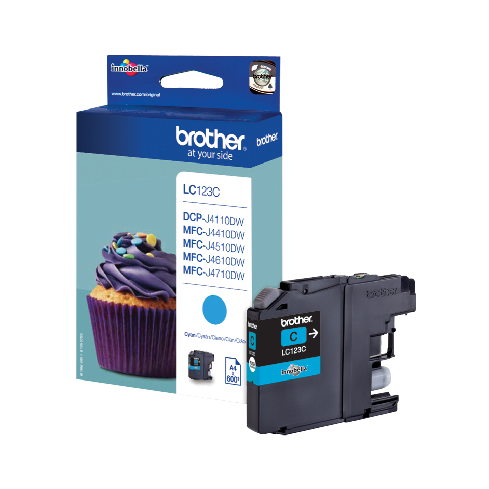 Inktcartridge BROTHER LC123C 600 pagina's Blauw