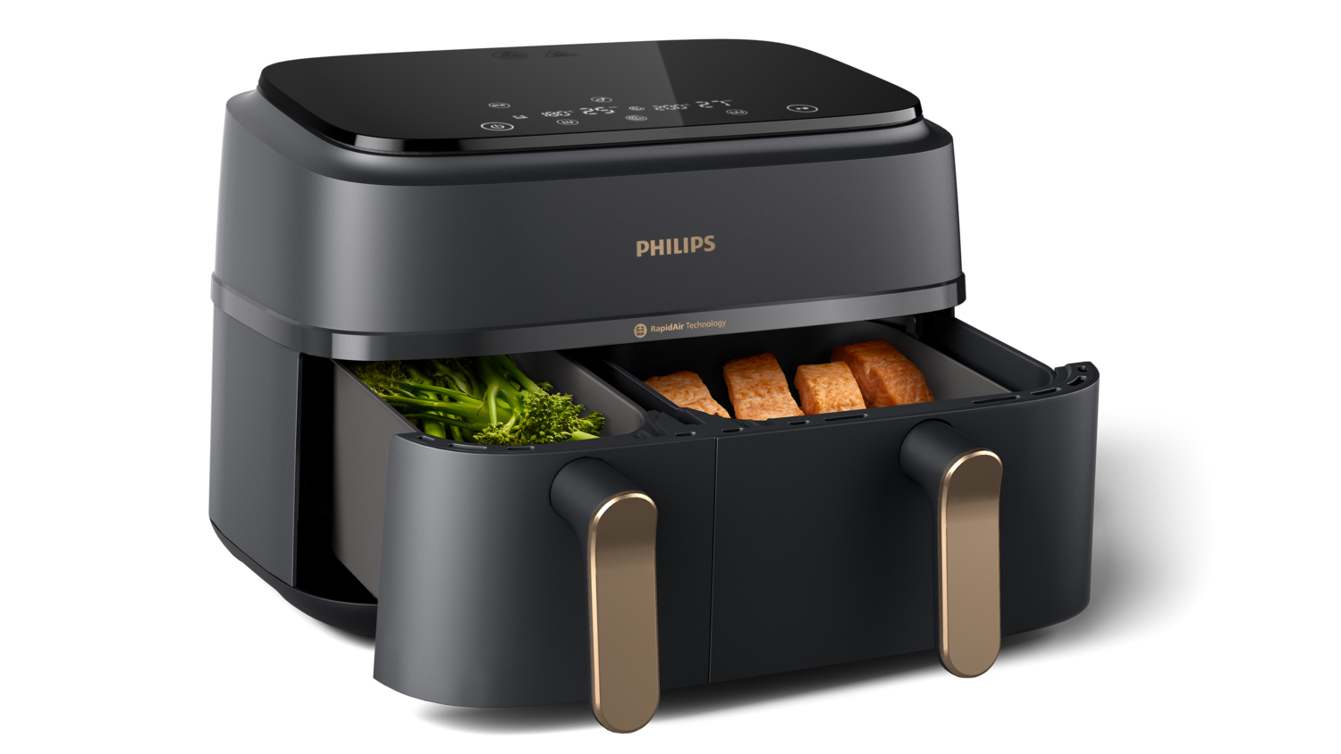 Airfryer PHILIPS NA352/04 met dubbele mand