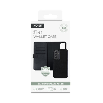 Xqisit 54230 coque de protection pour téléphones portables 16,8 cm (6.6") Étui avec portefeuille Noir