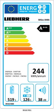 Liebherr SBSes 8486 PremiumPlus amerikaanse koelkast Vrijstaand 645 l Roestvrijstaal