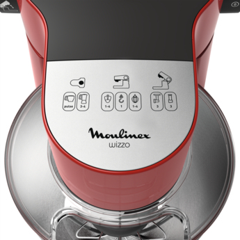 Keukenrobot MOULINEX QA317510 Wizzo Rood + blender