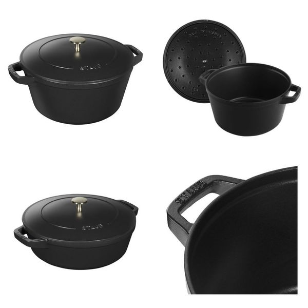 Stapelbare Cocotte STAUB 14622423 Zwart 24cm