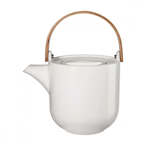 Theepot ASA 19370017 Coppa Yuki / 1L / houten handvat / wit