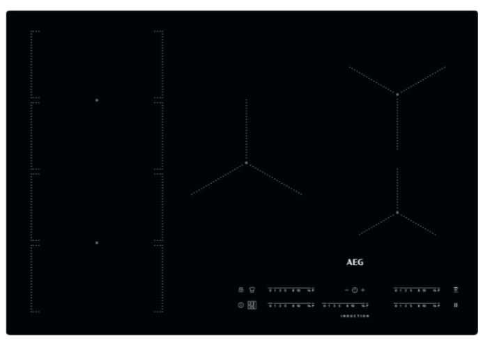 Electrolux IKE85471IB Zwart Ingebouwd 80 cm Inductiekookplaat zones 5 zone(s)