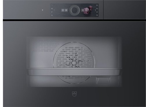 Oven BI VZUG CombairSteamer V6000 45F, Zwart spiegelglas