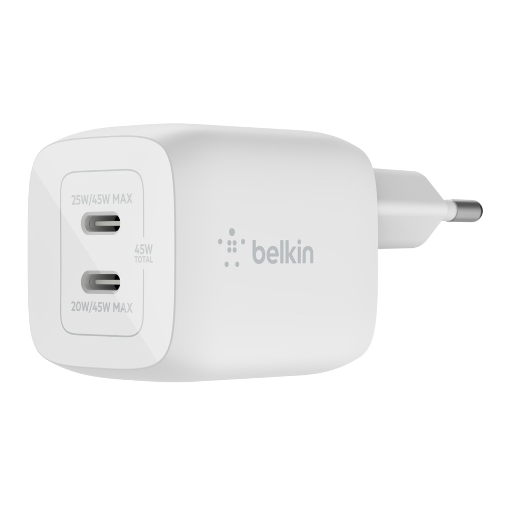 Belkin 45W USB-C Charger GaN PD PPS Wit