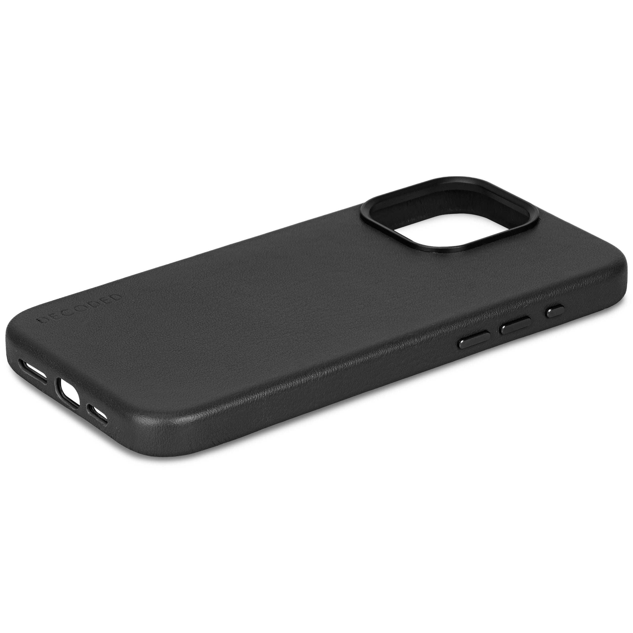 Tas DECODED Leather Backcover iPhone 15 Pro Max Black