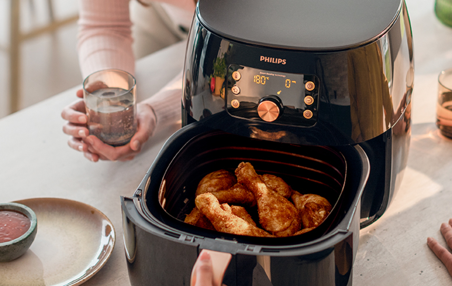 Philips Premium Smart Sensing XXL HD9867/90 Airfryer 7,3L, ajuste durée de cuisson, température