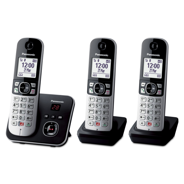 Panasonic DECT Trio KX-TG6863NLB