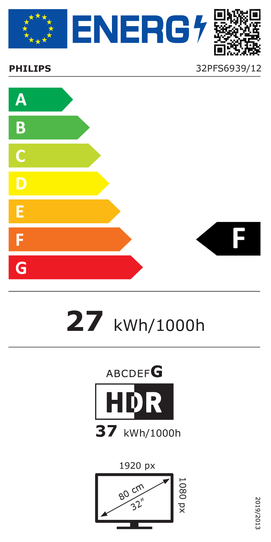 Philips 32PFS6939/12 TV 81,3 cm (32") Full HD Smart TV Wifi Blanc