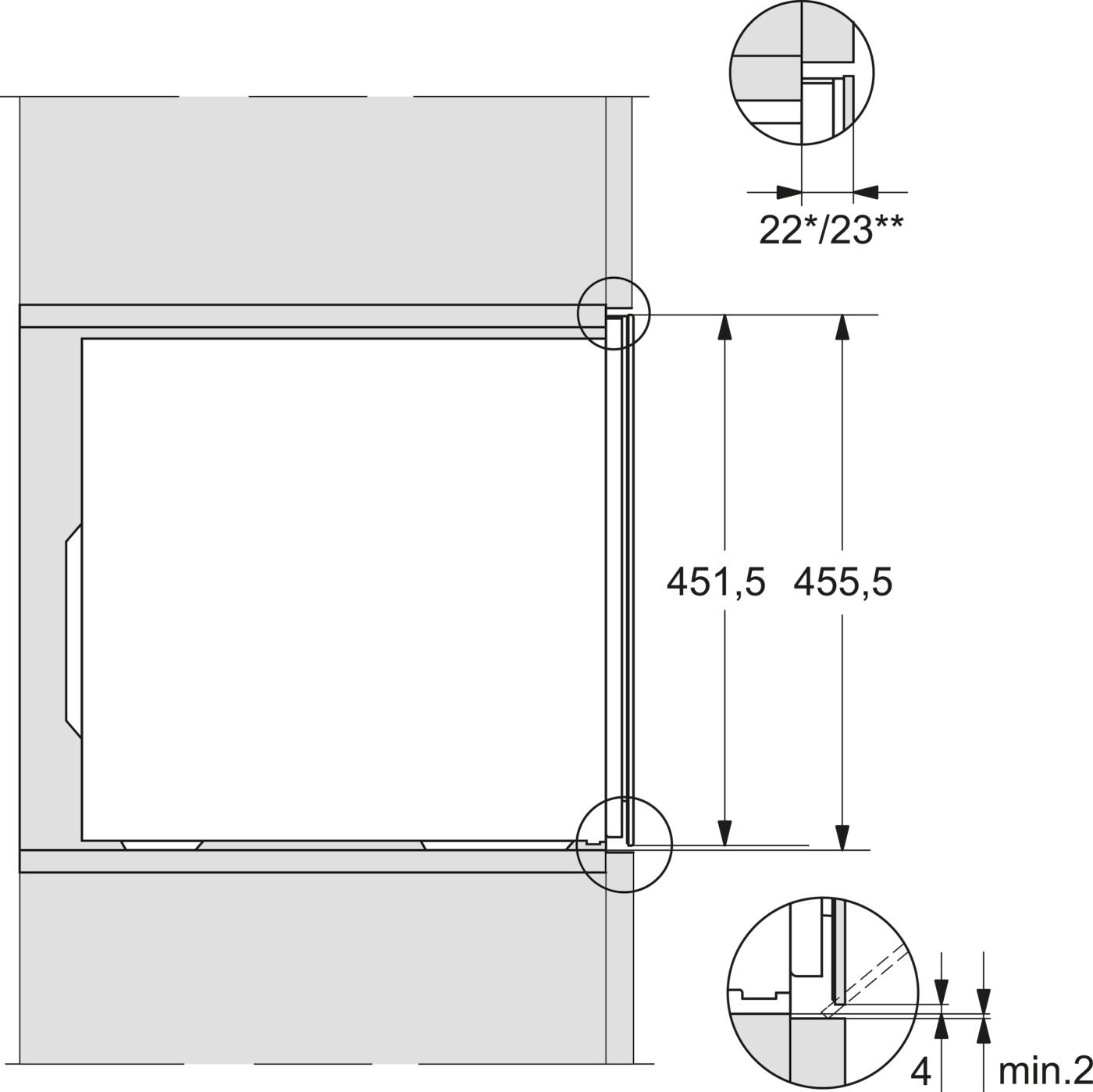 Miele 11186570 wijnkoeler Ingebouwd Grafiet, Grijs 18 fles(sen)