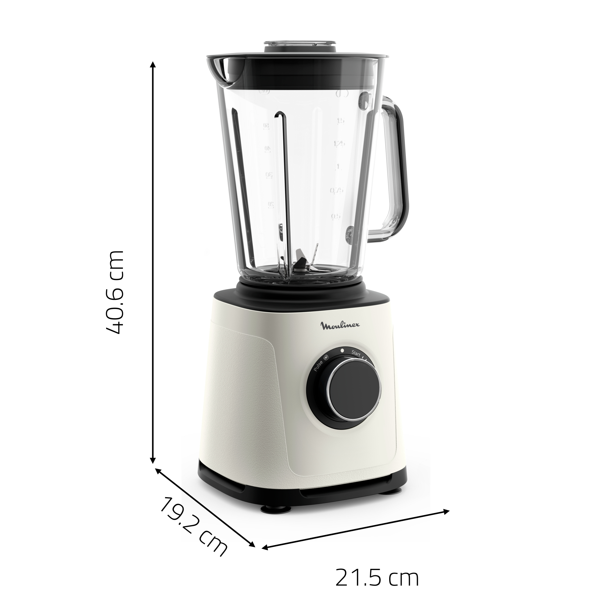 Moulinex PerfectMix Essential 1,5 l Blender voor op aanrecht 1200 W Ecru