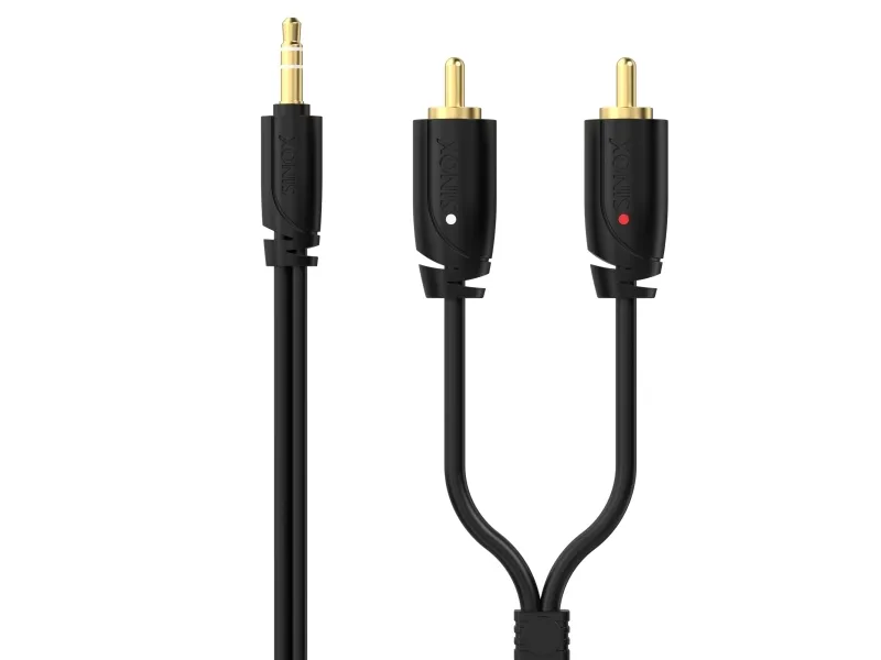 Aansluitkabel SINOX Pro 5m 3.5mm stereo-2xRCA