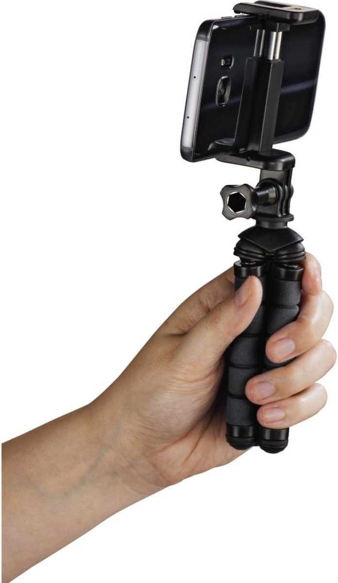 Hama Ministatief Flex voor smartphone en GoPro, 14 cm, zwart