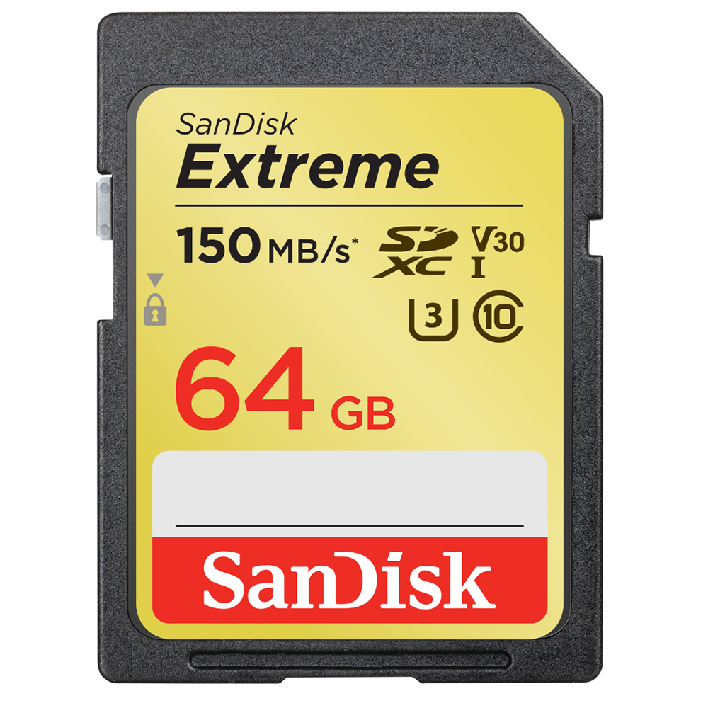 SanDisk SDXC Extreme 64GB 150MB/s C10 - SDA UHS-I