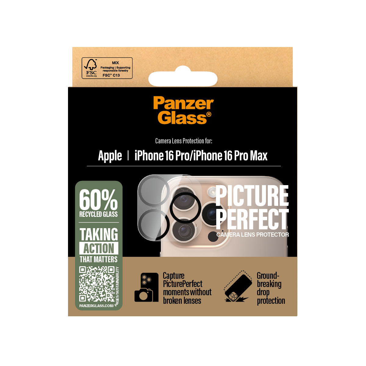 PanzerGlass Camera Lens Protector iPhone 16 Pro / 16 Pro Max