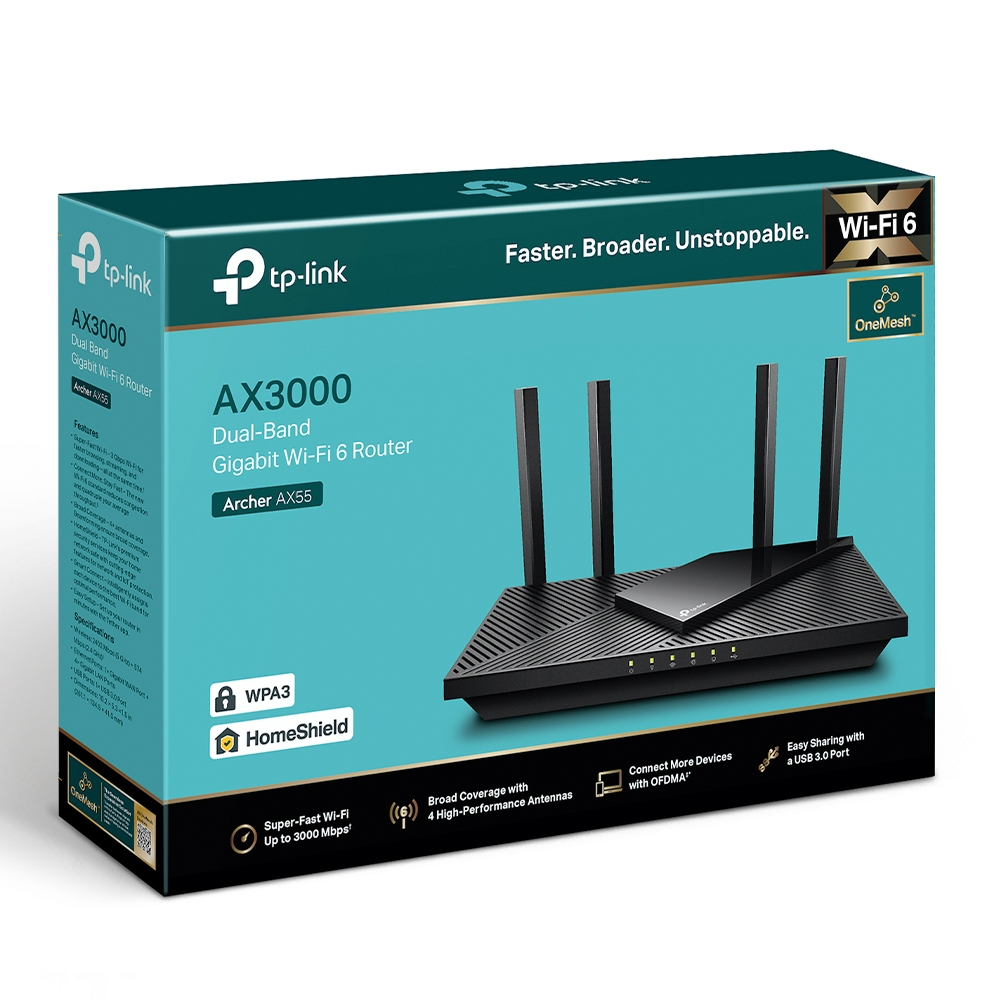 TP-LINK ARCHER AX55 ROUTER WIFI 6 AX3000