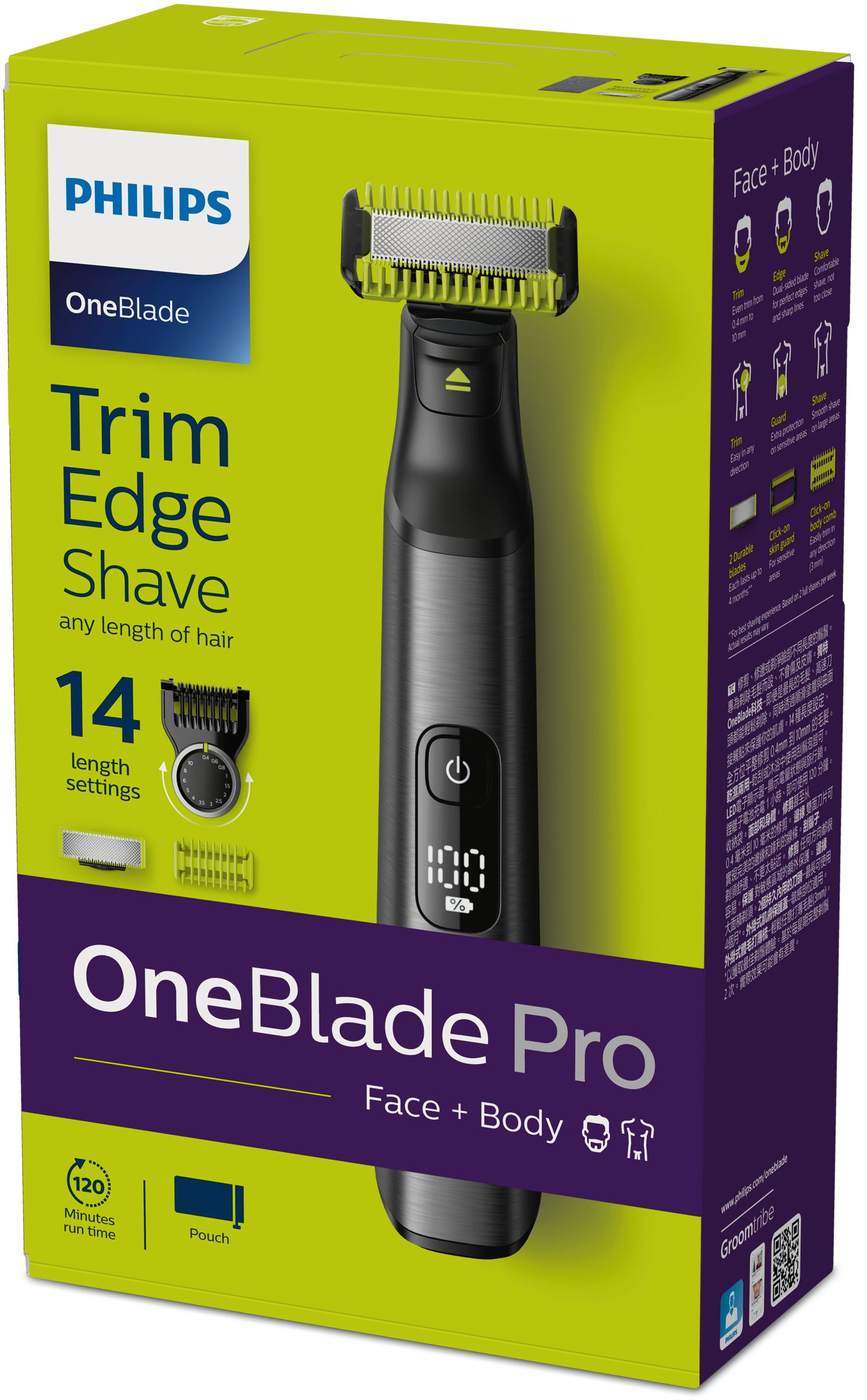 Scheersysteem PHILIPS QP6550/15 OneBlade Pro Body & Face