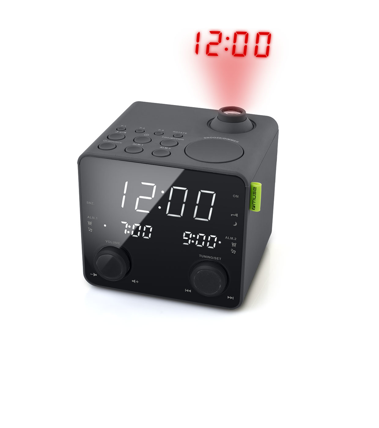 Muse M-189P Wekkerradio met projectie