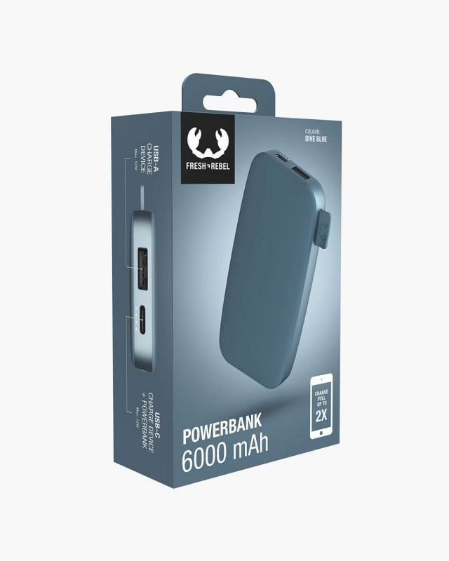 Powerbank FRESH N REBEL 6000mAh blauw