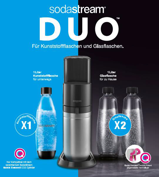 Frisdrankmaker SODASTREAM 1016814310 Duo Black Megapack