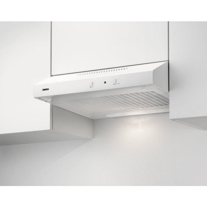 Dampkap BI Zanussi ZHT631W/ Onderbouw / 60cm / Wit