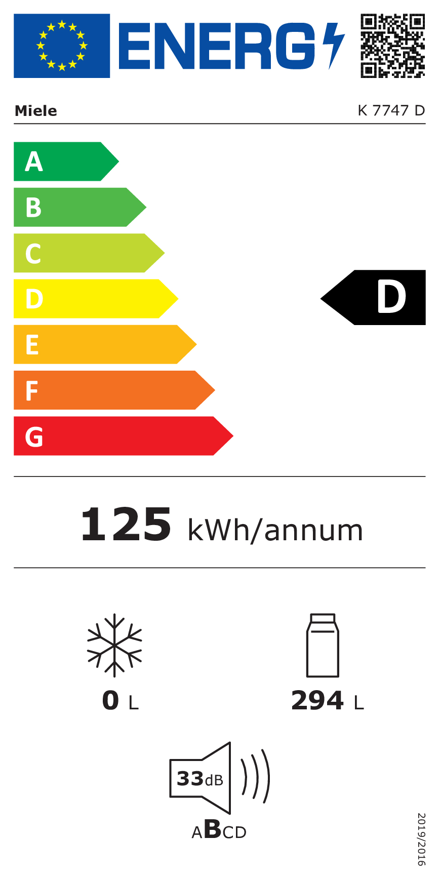 Miele Koelvriescombi inbouw K7747D