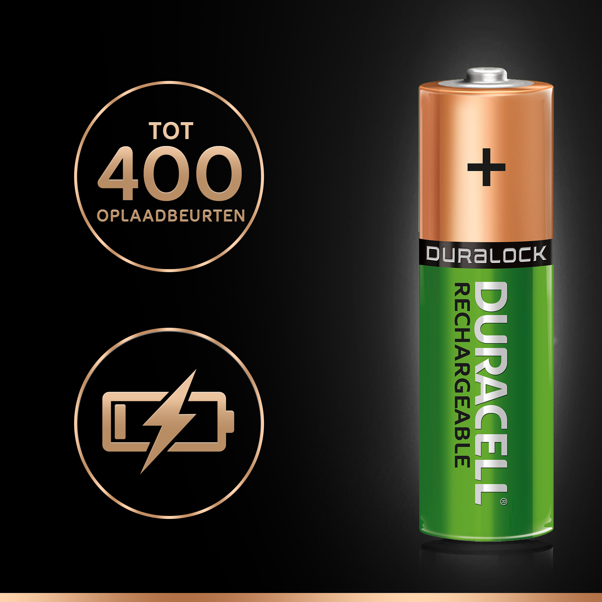 Duracell Batterij Rechargeable AA 2400mah 4-Pack