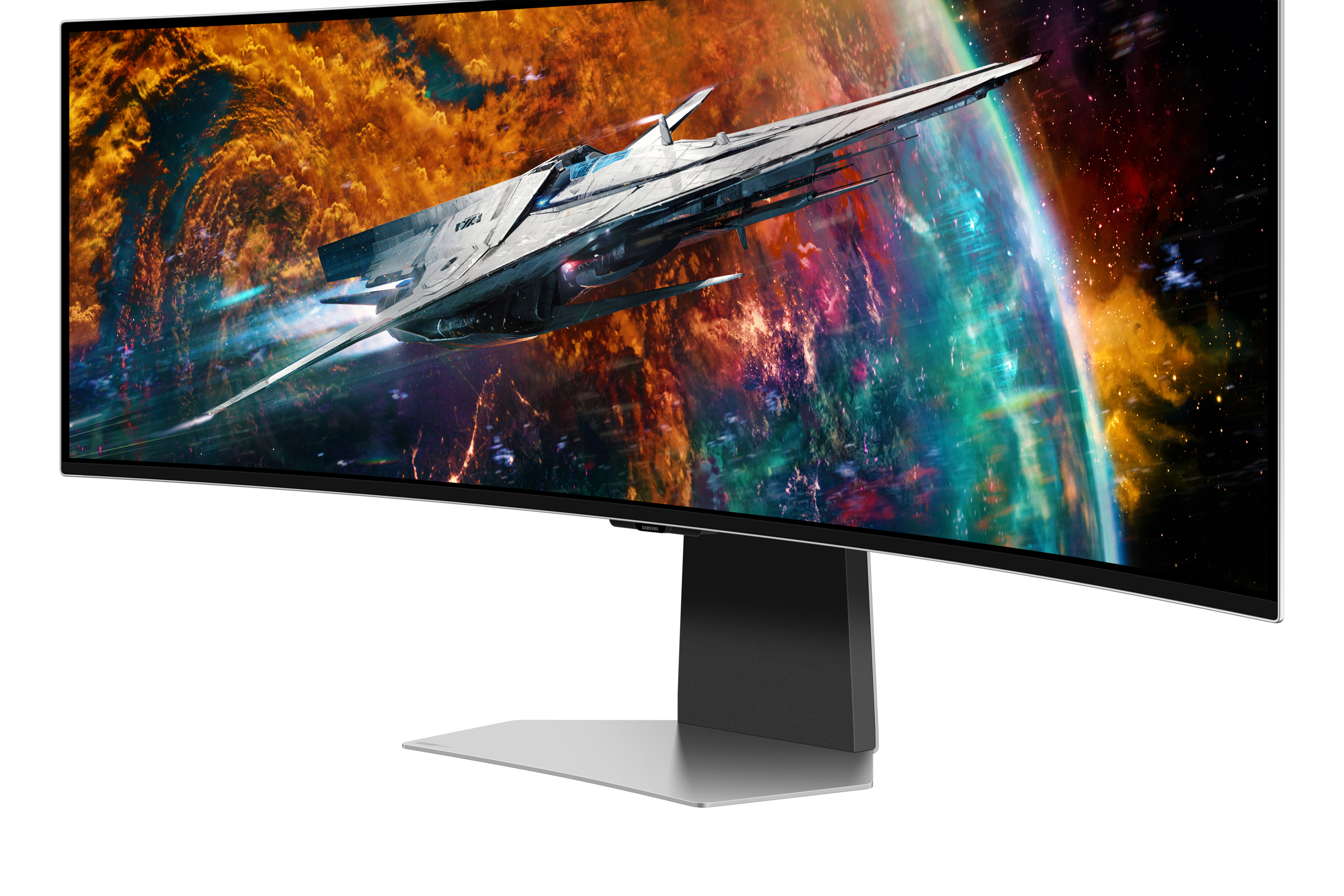 Samsung G95SC écran plat de PC 124,5 cm (49") 5120 x 1440 pixels Dual QHD OLED Argent