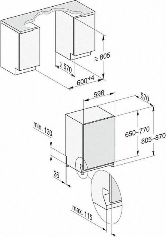 Vaatwasser BI MIELE G5273SCVI