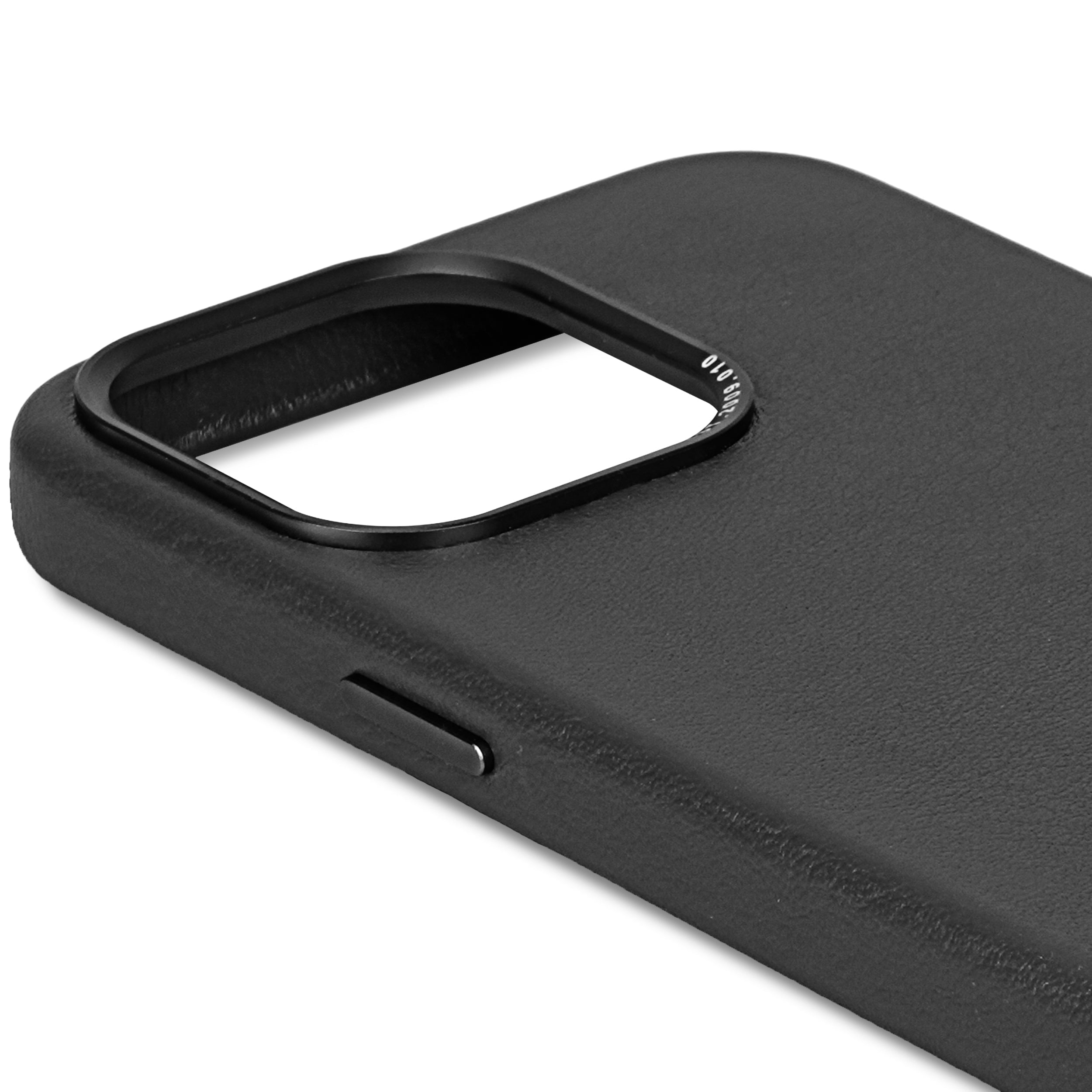 Tas DECODED Leather Backcover iPhone 15 Pro Max Black