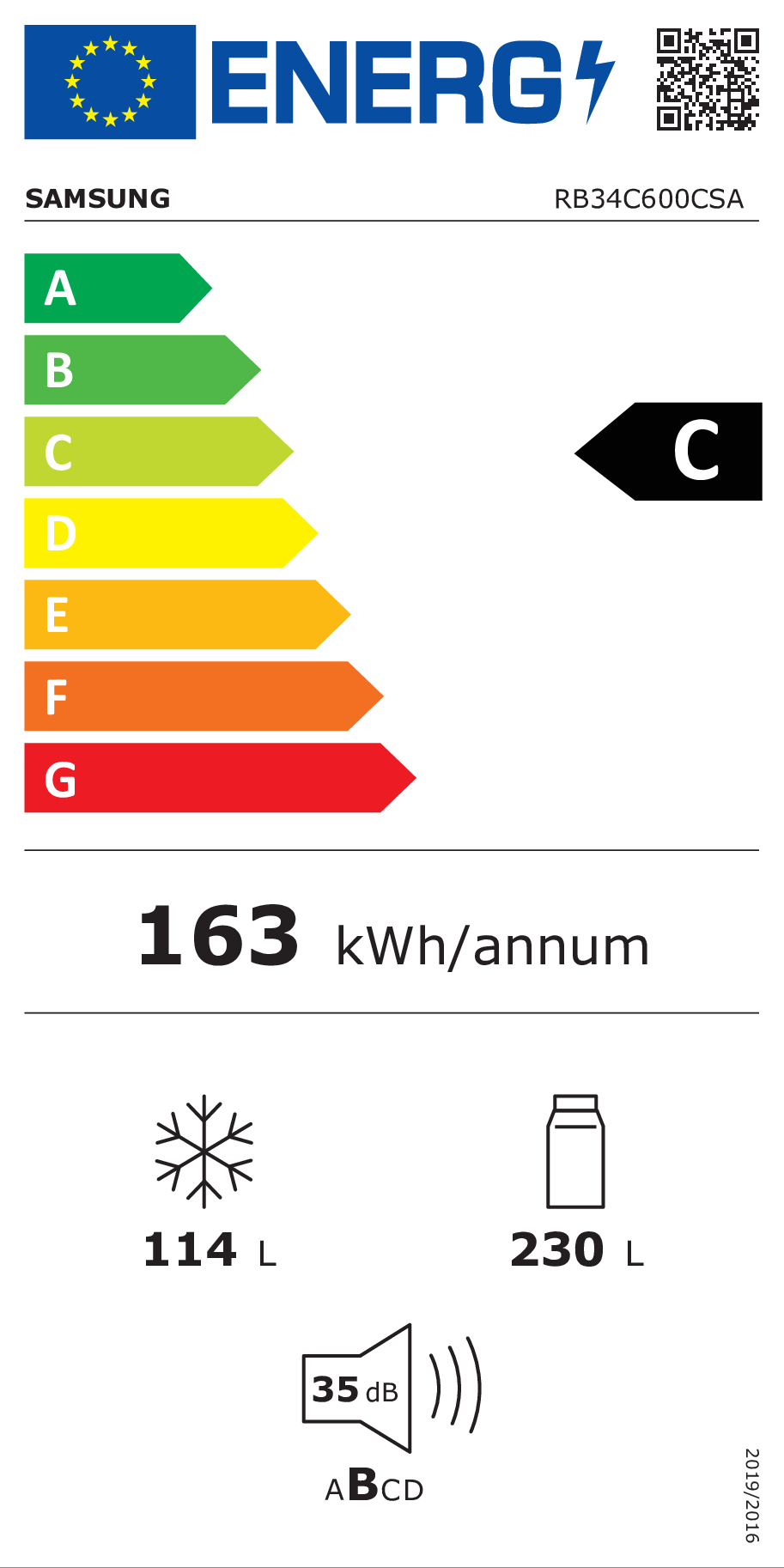 Samsung Réfrigérateur Combiné RB34C600CSA/EF