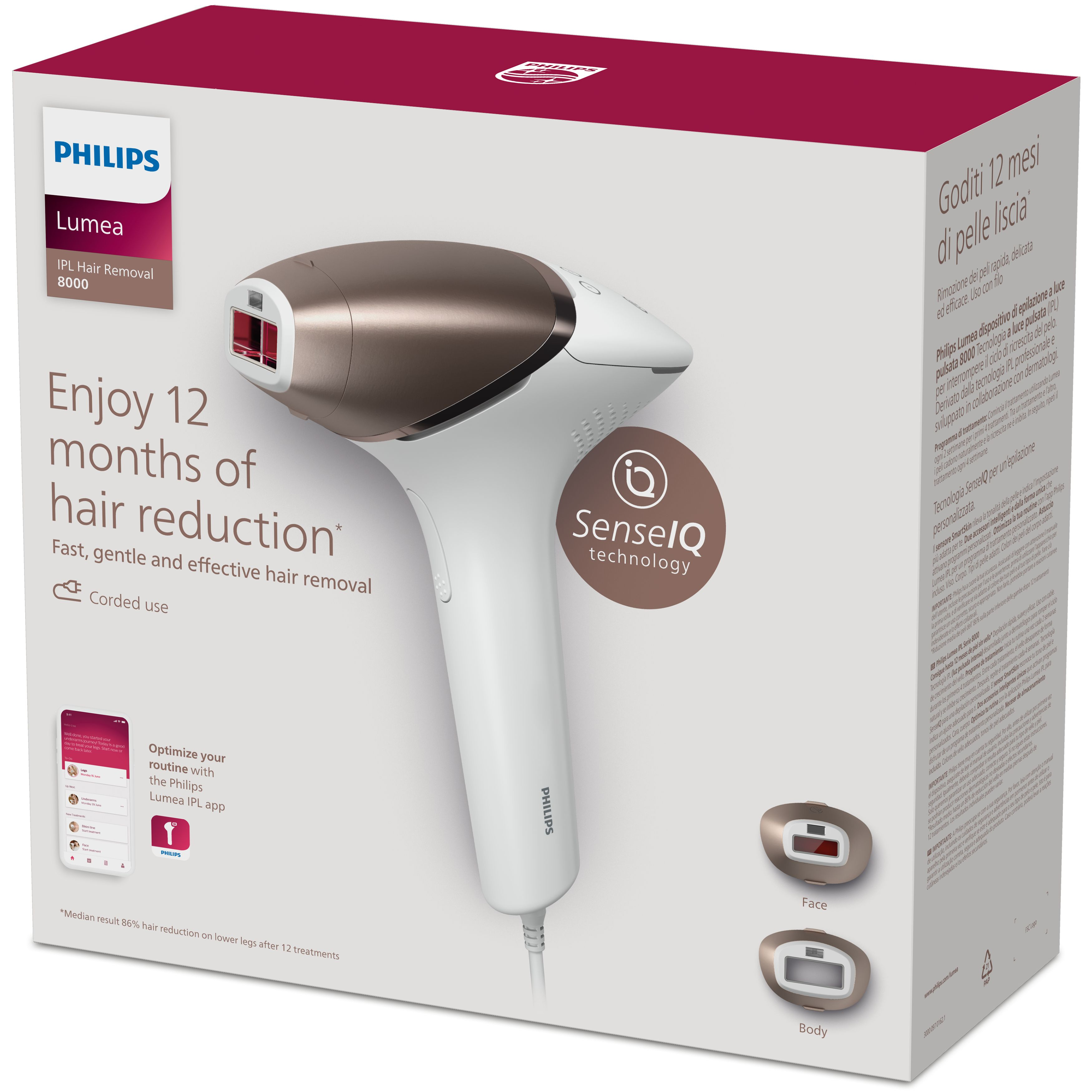 Philips Lumea Prestige Lumea IPL 8000 Series BRI945/00 Épilateur à lumière pulsée avec SenseIQ