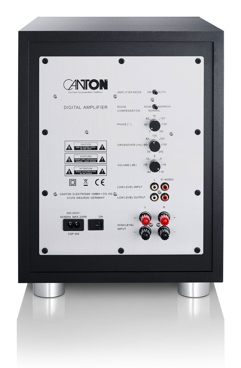 Canton Power Sub 8 Noir Caisson de basse actif 200 W