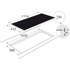 ATAG HI21472SV kookplaat Zwart Ingebouwd 60 cm Inductiekookplaat zones 4 zone(s)