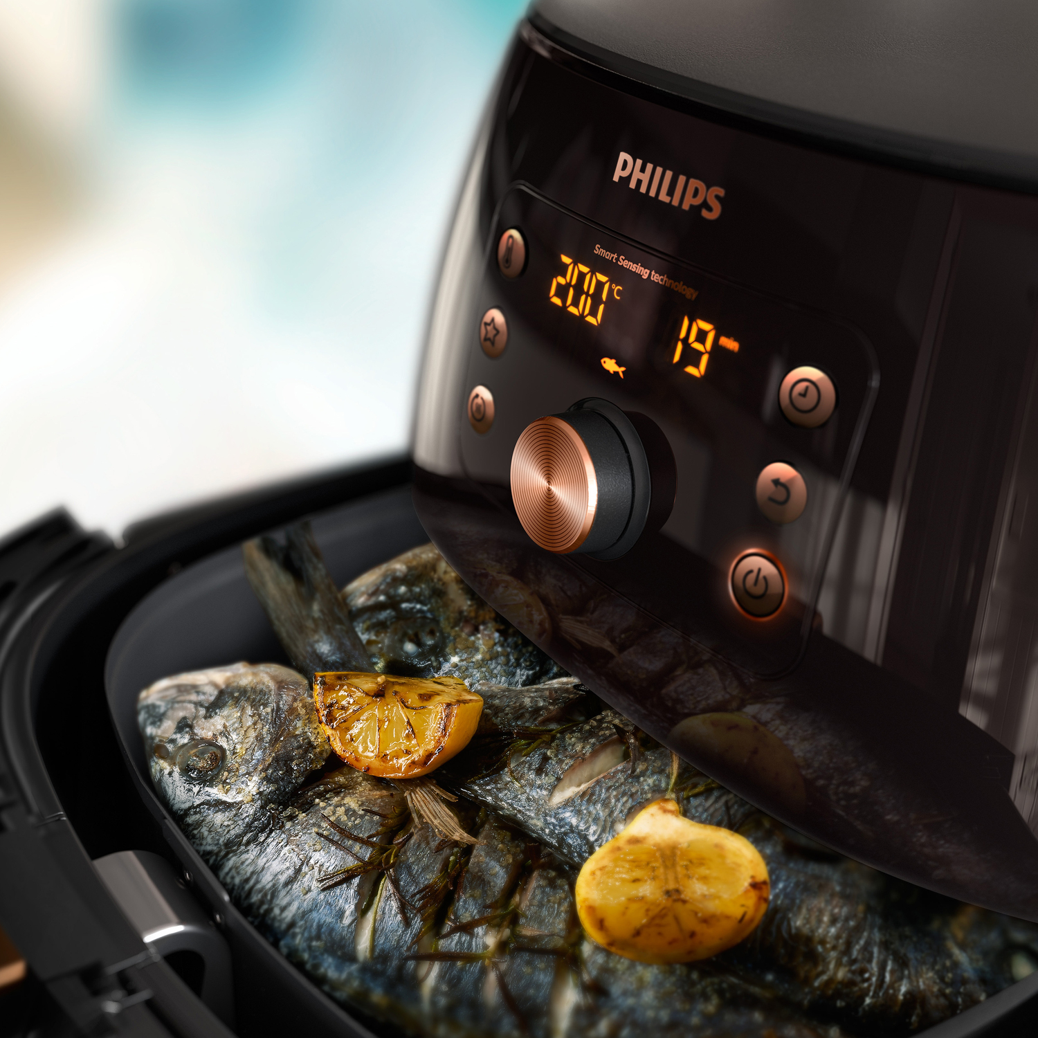 Philips Premium Smart Sensing XXL HD9867/90 Airfryer 7,3L, ajuste durée de cuisson, température