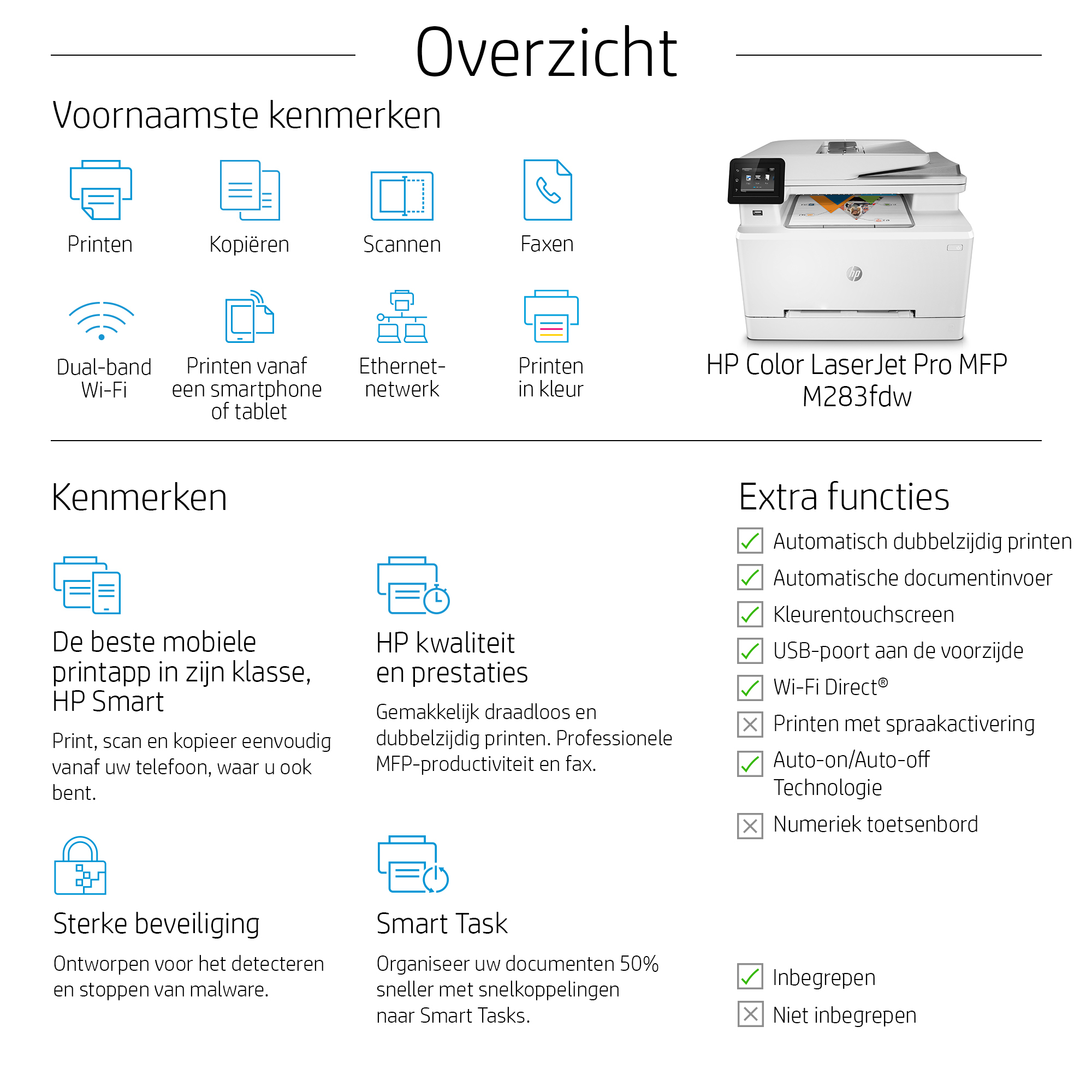 HP color laserjet pro mfp M283FDW