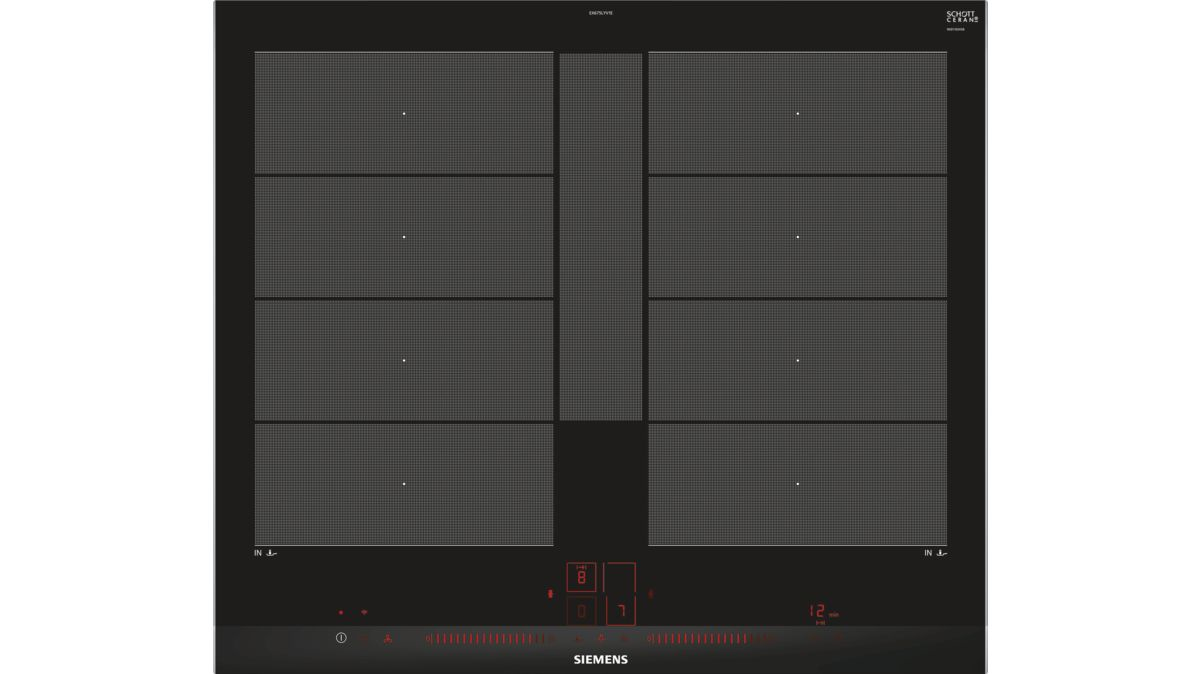 Siemens iQ700 EX675LYV1E kookplaat Zwart Ingebouwd 60 cm Inductiekookplaat zones 4 zone(s)