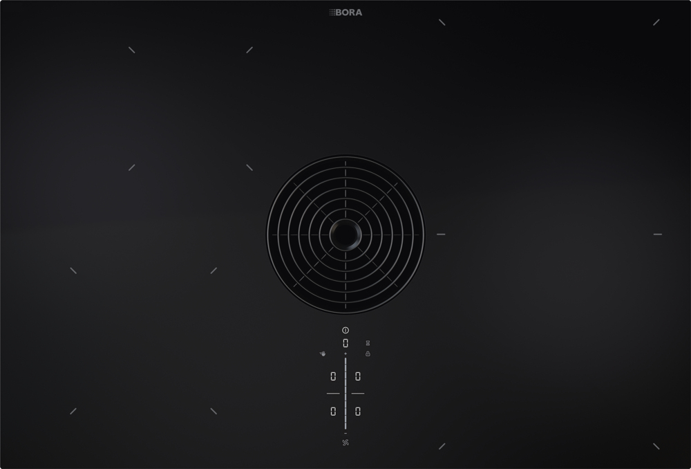 BORA PURMU Zwart Ingebouwd 76 cm Inductiekookplaat zones 4 zone(s) Inbouw afzuigkap