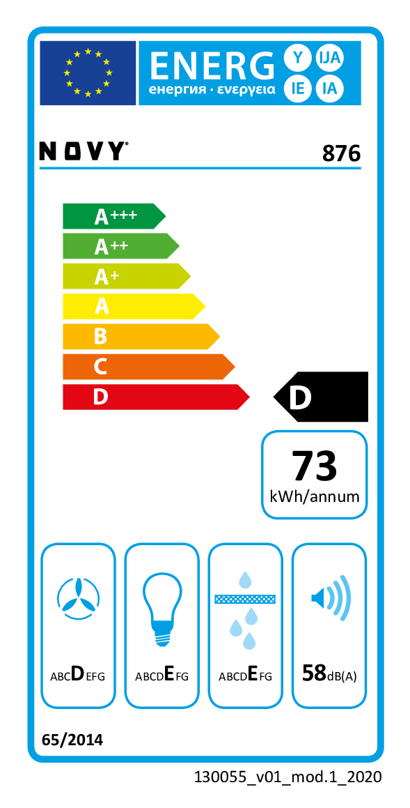 NOVY 876 afzuigkap Plafond inbouw Transparant, Wit 350 m³/uur