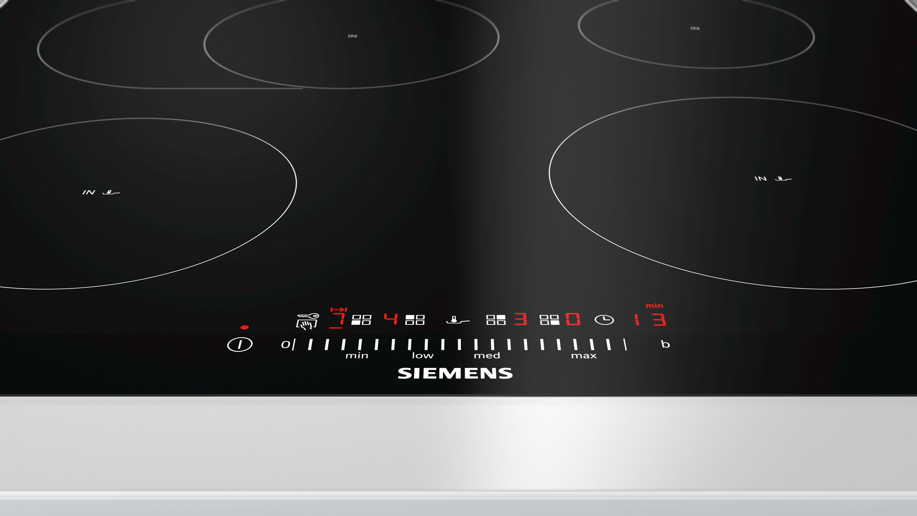 Siemens EH675FFC1E kookplaat Zwart, Roestvrijstaal Ingebouwd Inductiekookplaat zones 4 zone(s)