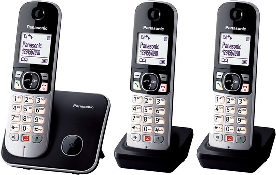 PANASONIC DECT KXTG6853NLB TRIO BLA