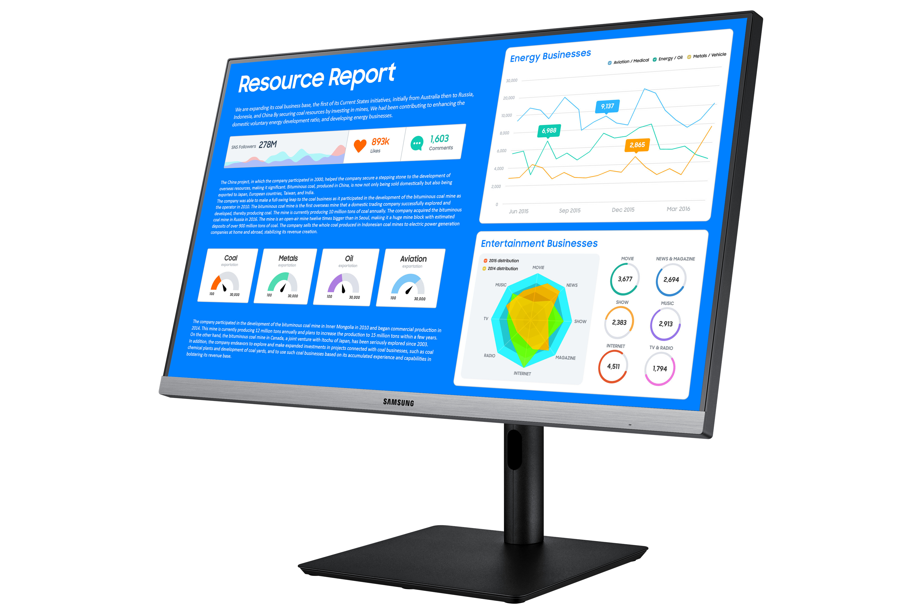 Monitor Samsung LS24R650FDUXEN FHD16:9 Silver