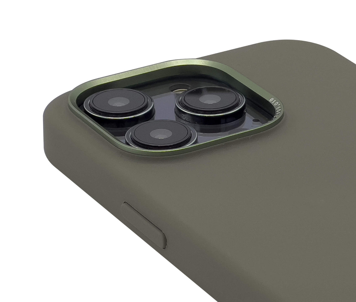 Decoded iPhone 14 Pro Max, silicone hoesje antibacterieel, olijf