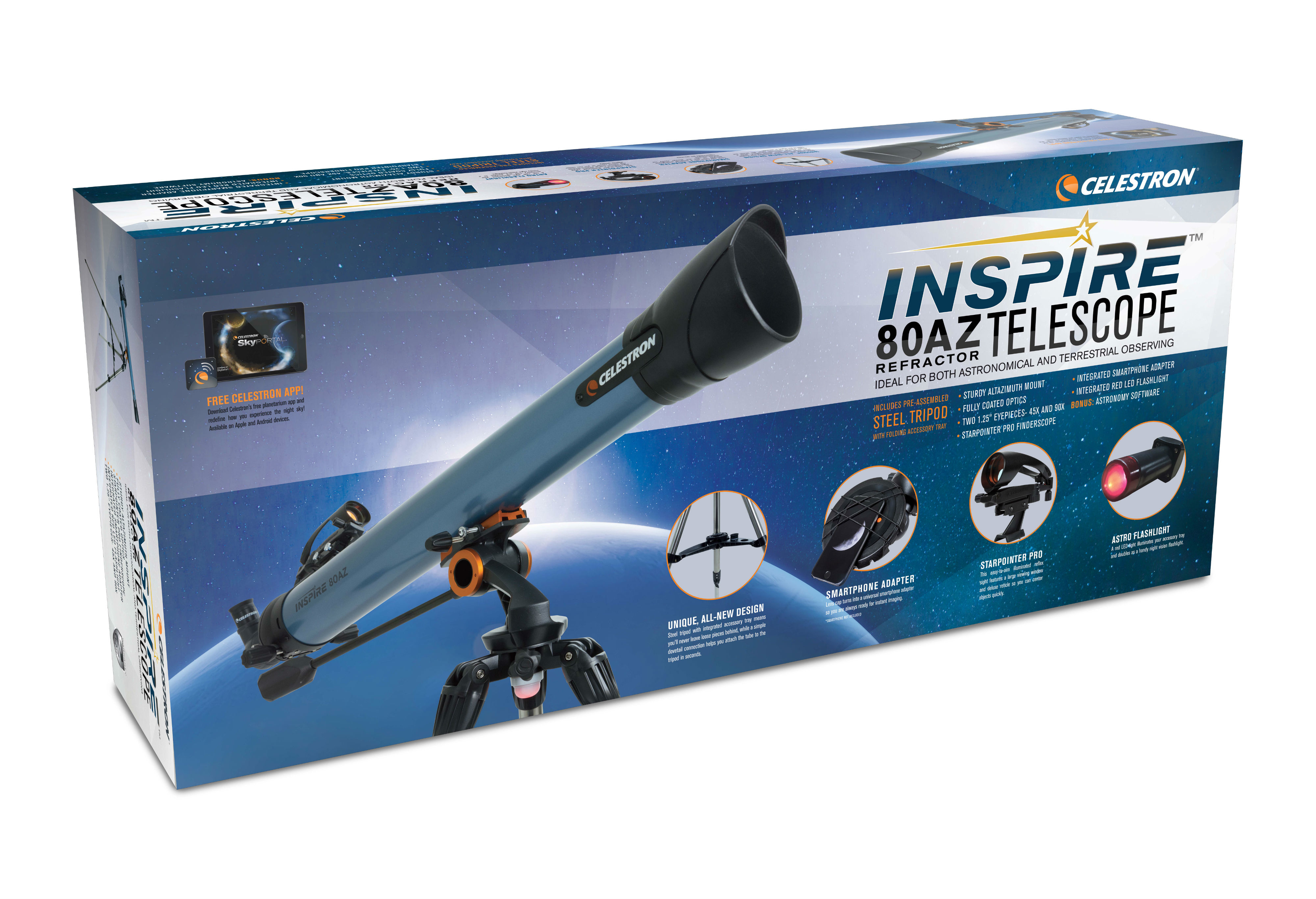 Telescoop Celestron Inspire 80mm AZ refractor