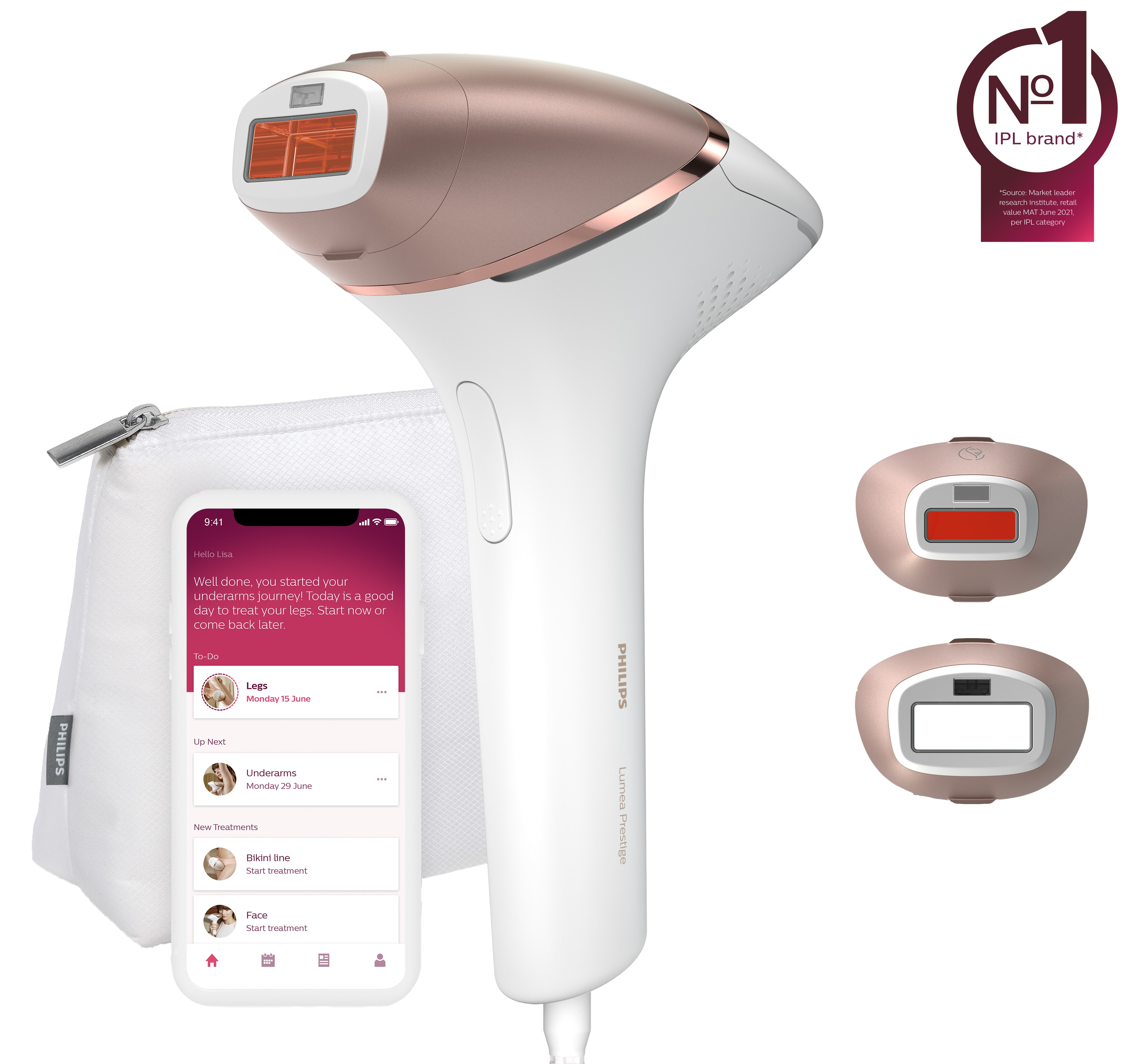 Philips Lumea Prestige Lumea IPL 8000 Series BRI945/00 IPL-ontharingsapparaat met SenseIQ