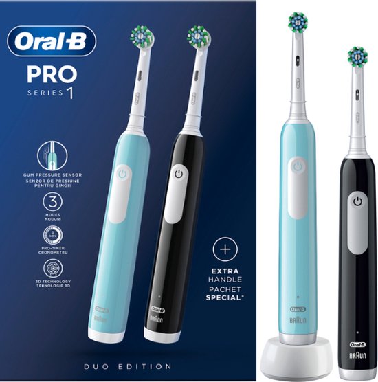 OralB brosse a dents PRO1 Duo noir/bleu